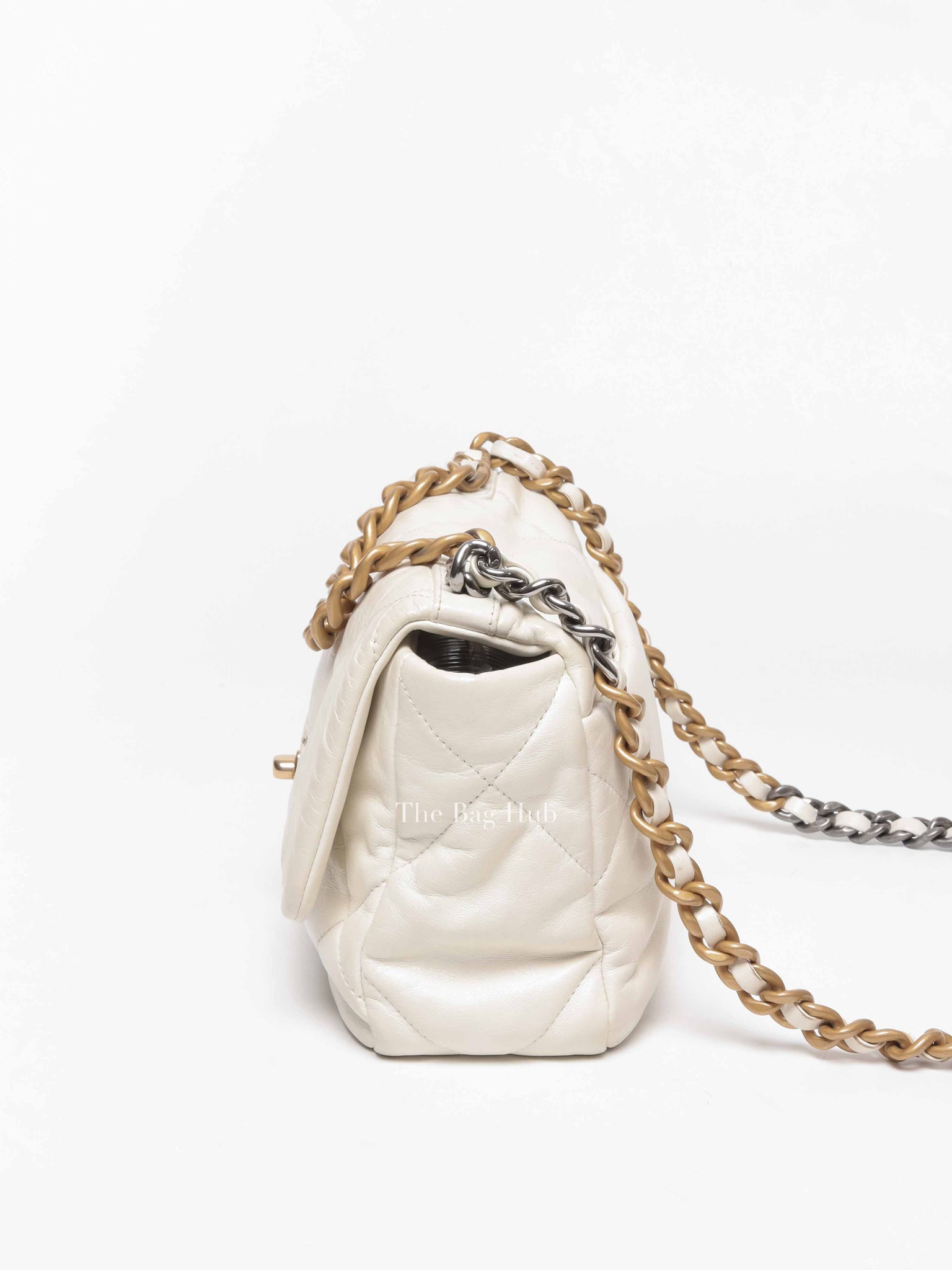 Chanel White Lambskin C19 Flap Bag