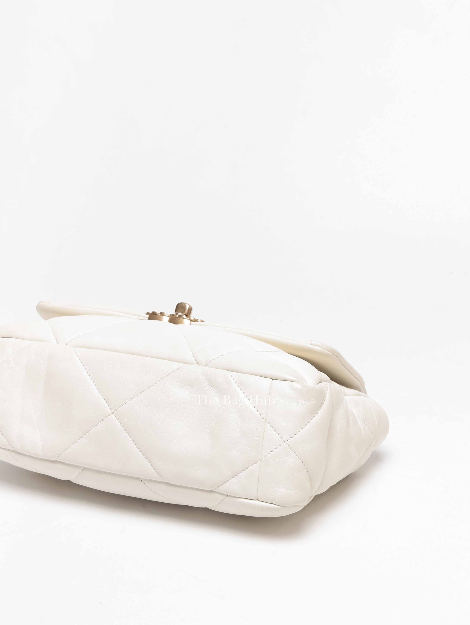 Chanel White Lambskin C19 Flap Bag