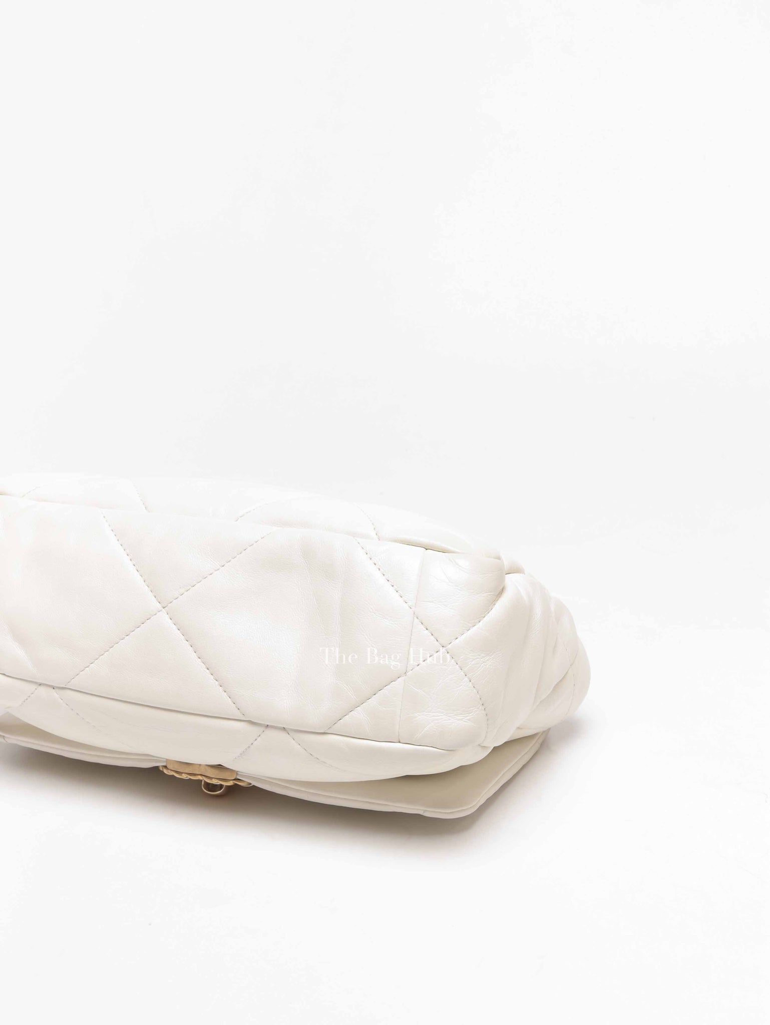 Chanel White Lambskin C19 Flap Bag