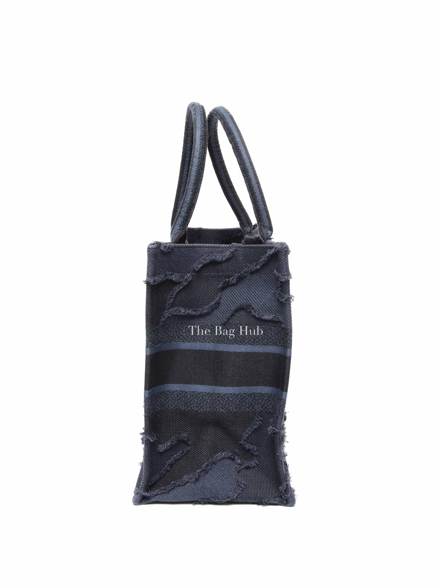 Christian Dior Blue/Black Camouflage Embroidered Canvas Medium Book Tote