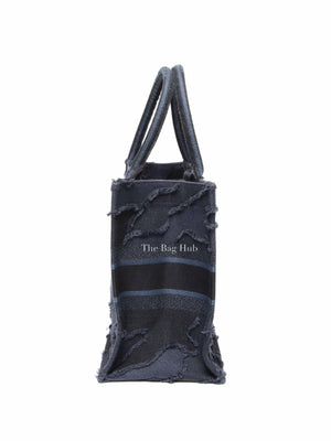 Christian Dior Blue/Black Camouflage Embroidered Canvas Medium Book Tote