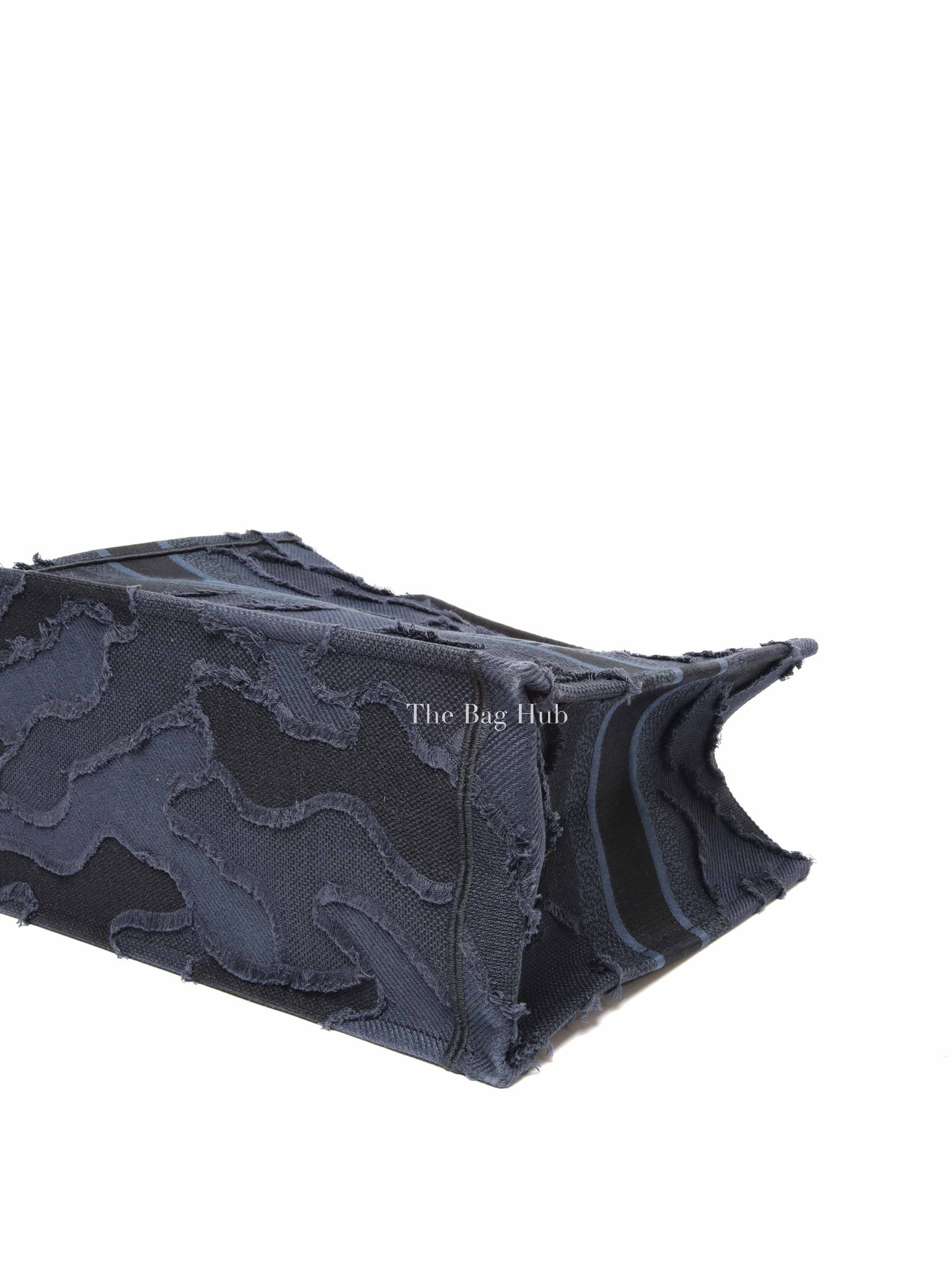 Christian Dior Blue/Black Camouflage Embroidered Canvas Medium Book Tote