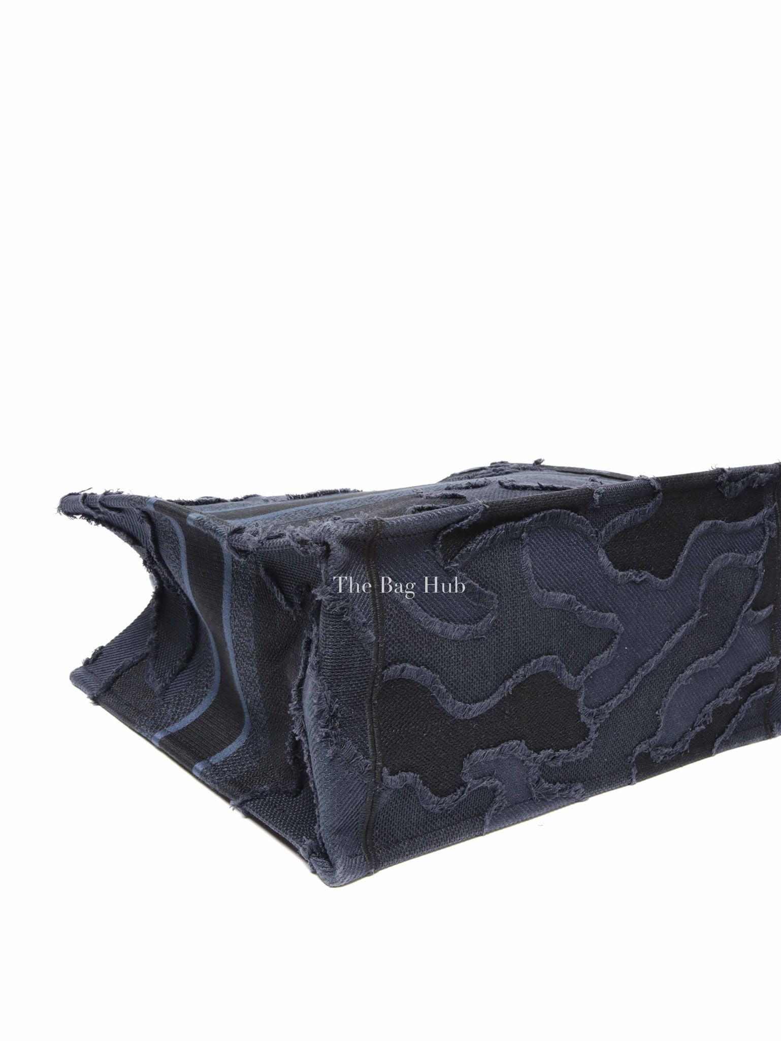 Christian Dior Blue/Black Camouflage Embroidered Canvas Medium Book Tote