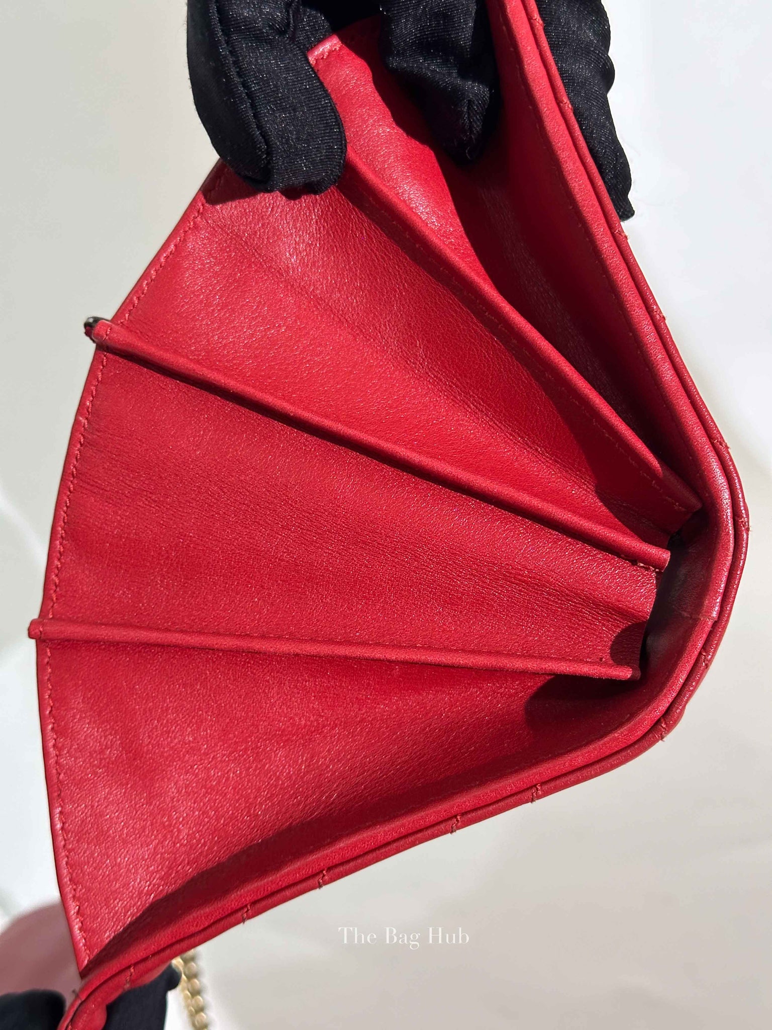 Gucci Red Matelasse Chevron GG Marmont Super Mini Bag