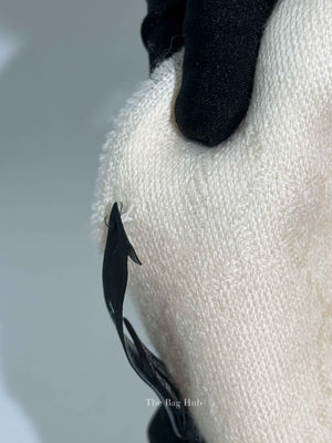 Gucci Ivory Wool GG Jacquard Knitted Scarf