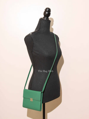 Hermes Green Leather Clic 16 Crossbody Bag