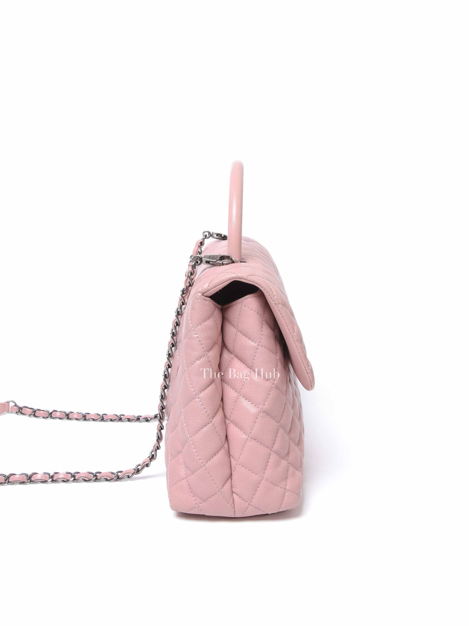 Chanel Pink Caviar Leather Coco Handle Medium Bag