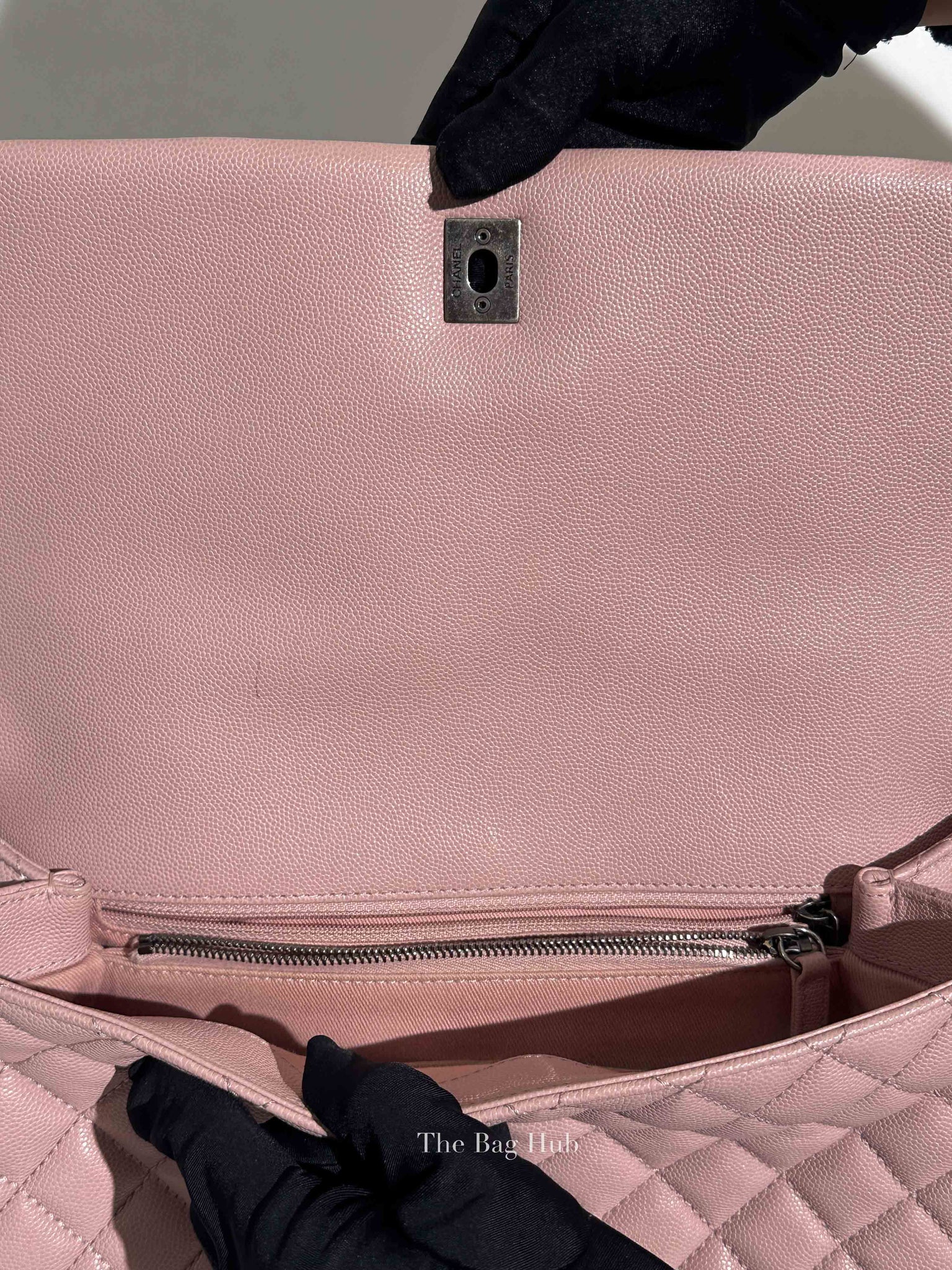 Chanel Pink Caviar Leather Coco Handle Medium Bag