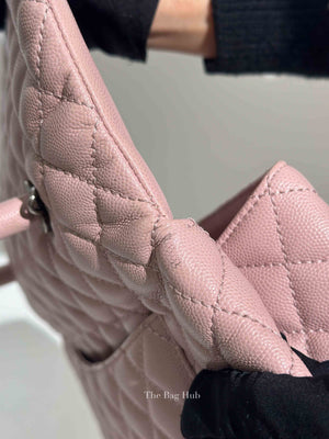 Chanel Pink Caviar Leather Coco Handle Medium Bag