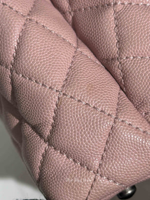 Chanel Pink Caviar Leather Coco Handle Medium Bag