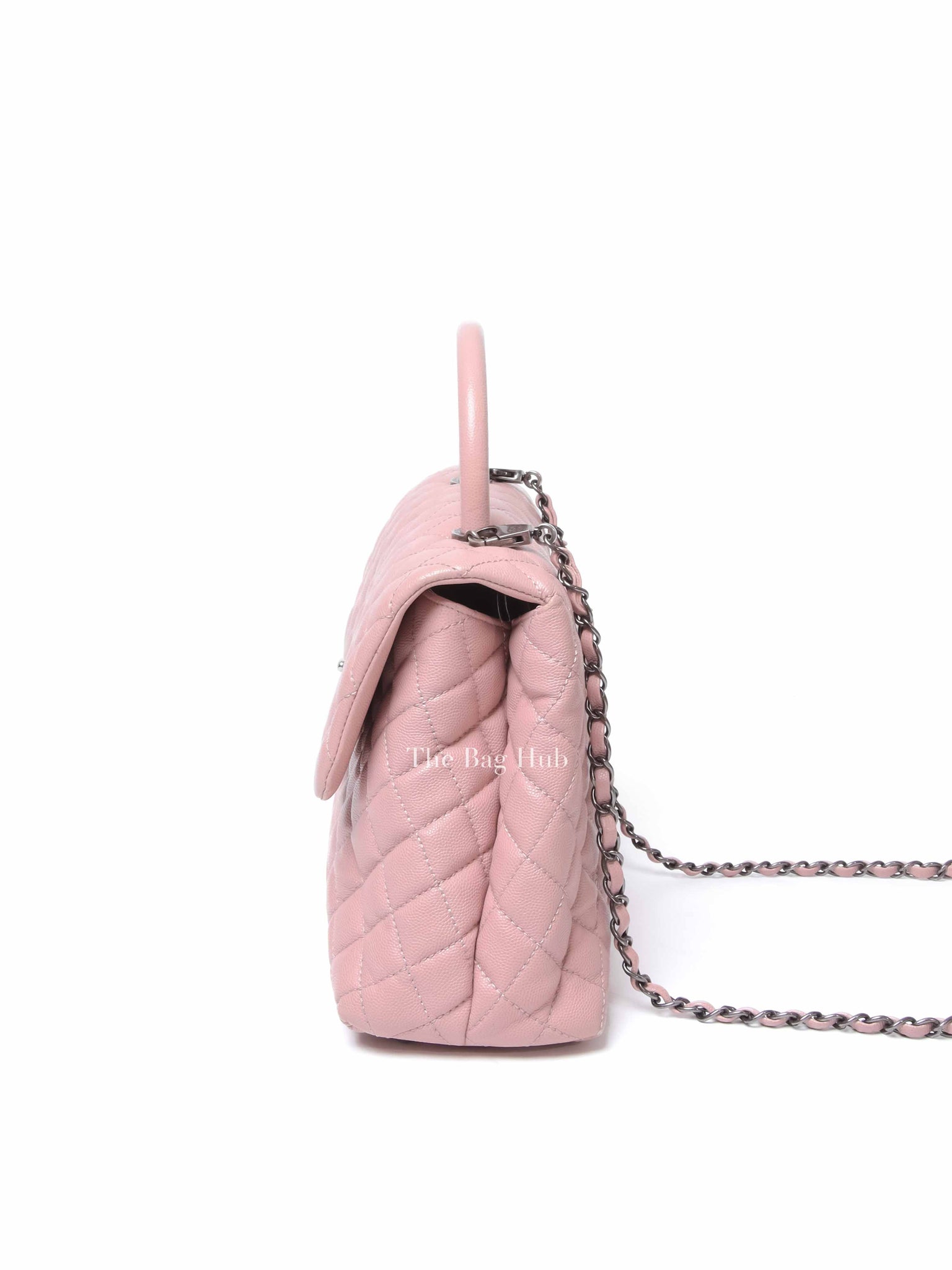 Chanel Pink Caviar Leather Coco Handle Medium Bag