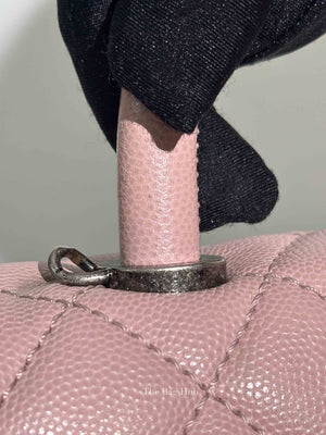 Chanel Pink Caviar Leather Coco Handle Medium Bag