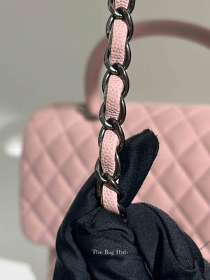 Chanel Pink Caviar Leather Coco Handle Medium Bag