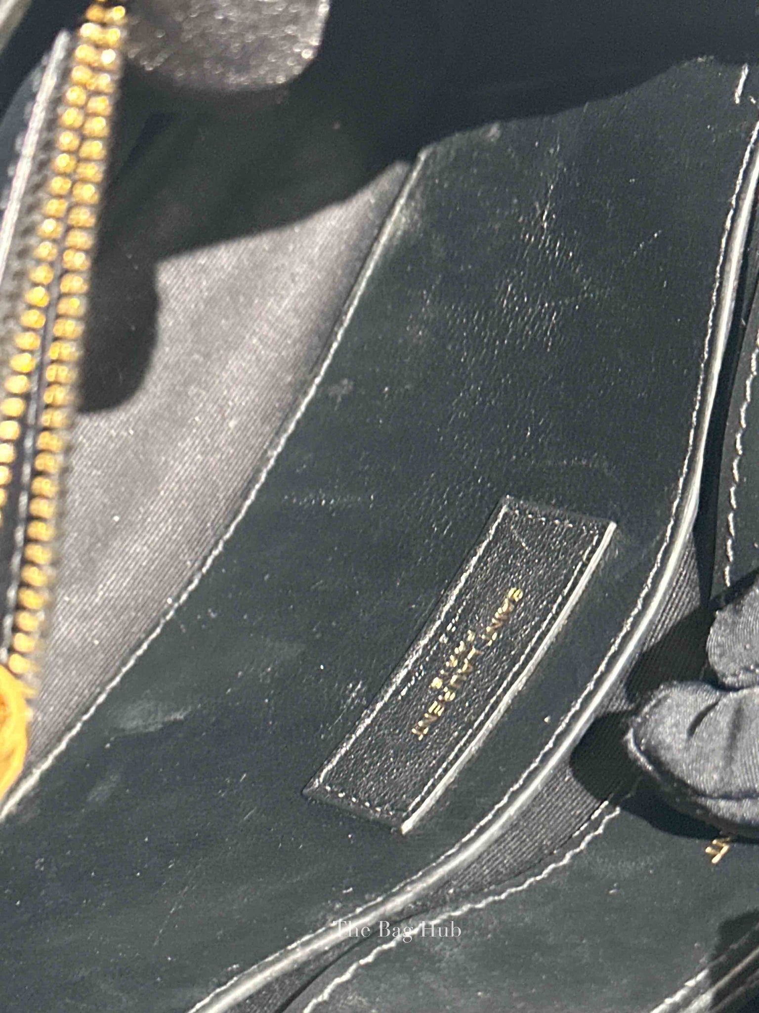 Saint Laurent Black Calfskin Y Quilted Monogram Small Loulou Chain Satchel Bag