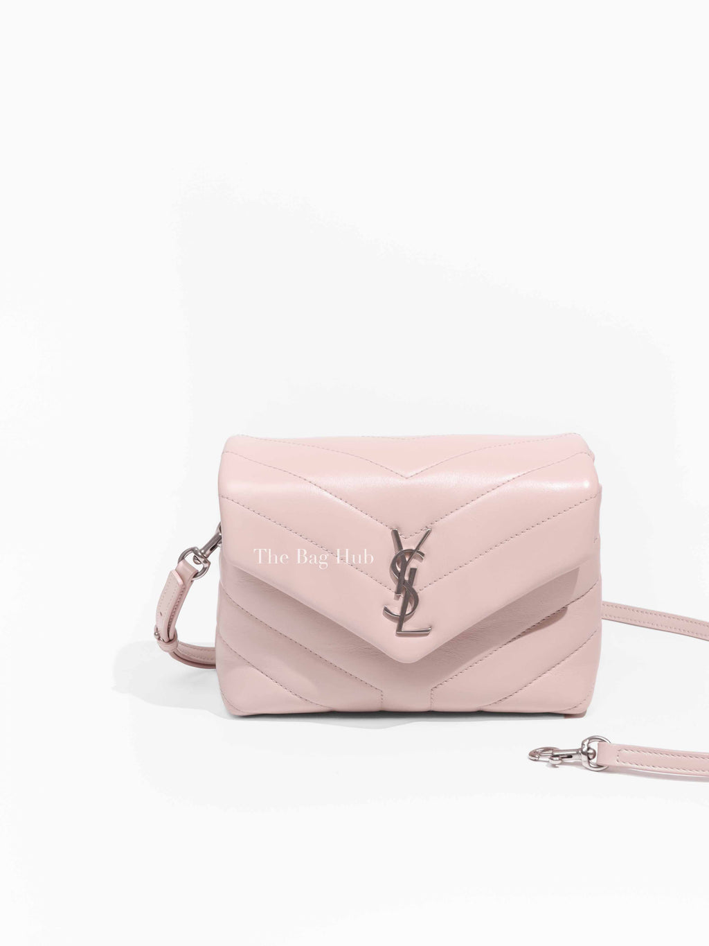 Saint Laurent Nude Calfskin Y Quilted Monogram Toy Loulou Bag