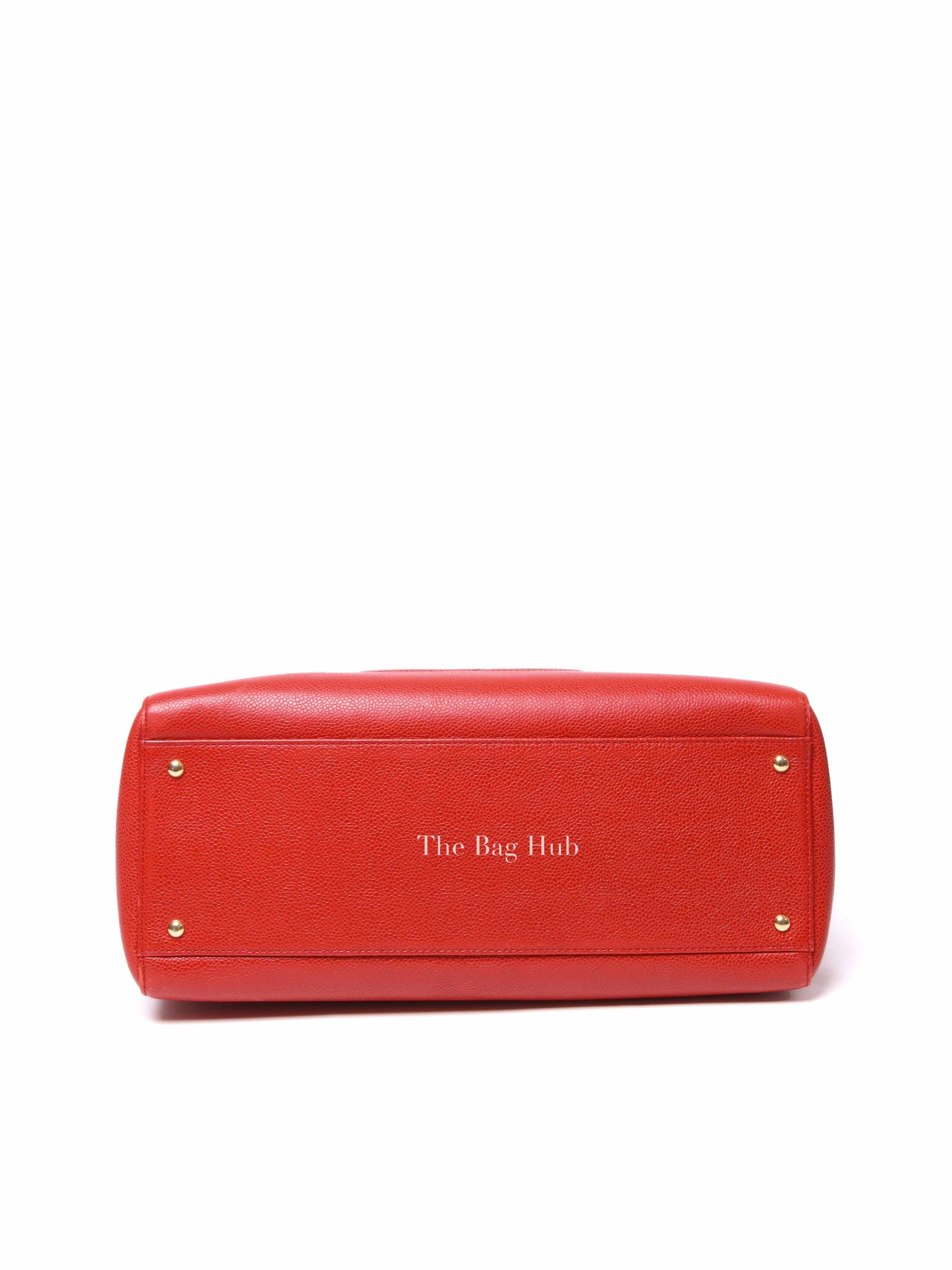 Chanel Red Leather CC Timeless Dome Shoulder Bag GHW