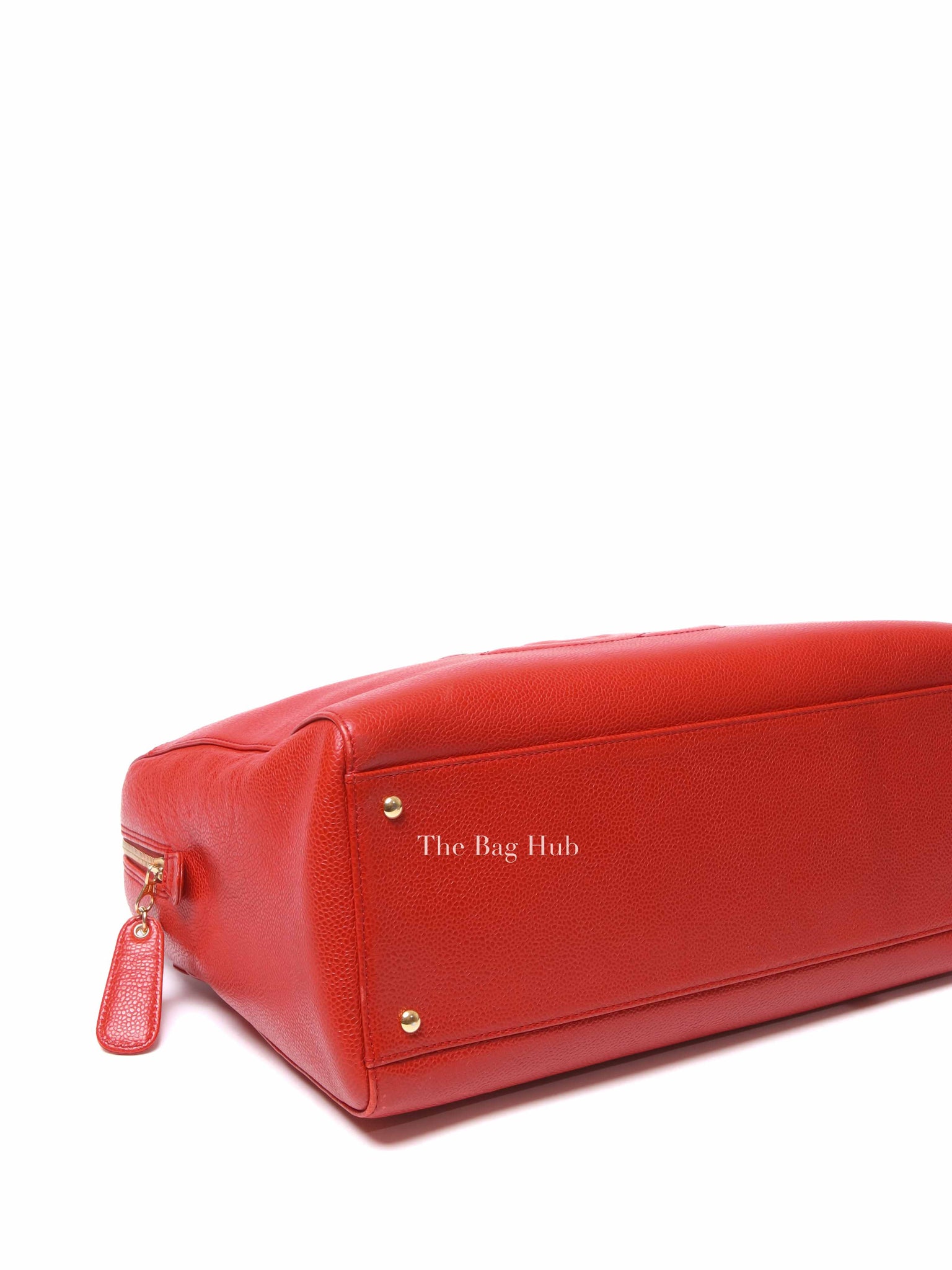Chanel Red Leather CC Timeless Dome Shoulder Bag GHW