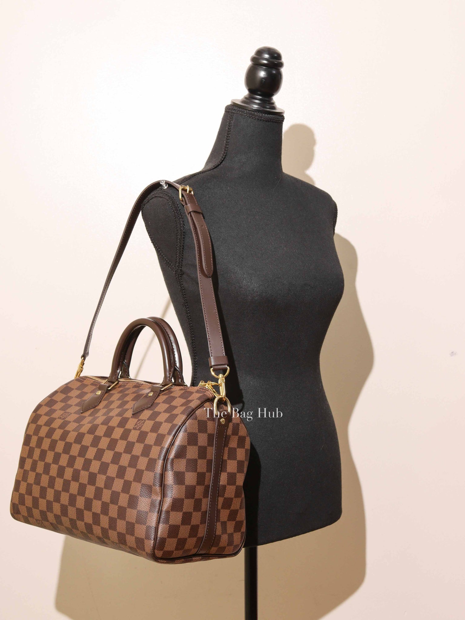 Louis Vuitton Damier Ebene Canvas Speedy Bandouliere 30 Handbag