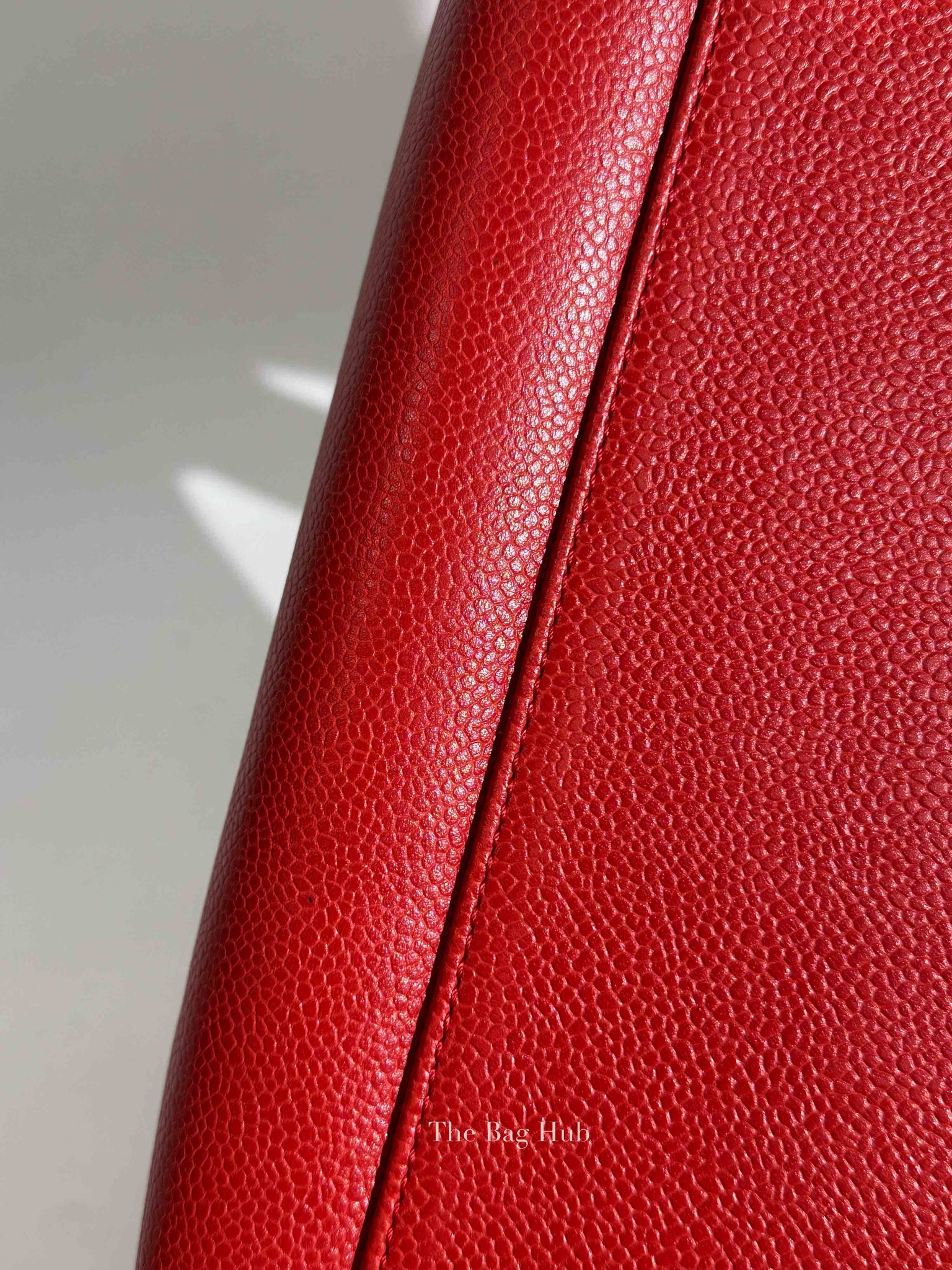 Chanel Red Leather CC Timeless Dome Shoulder Bag GHW