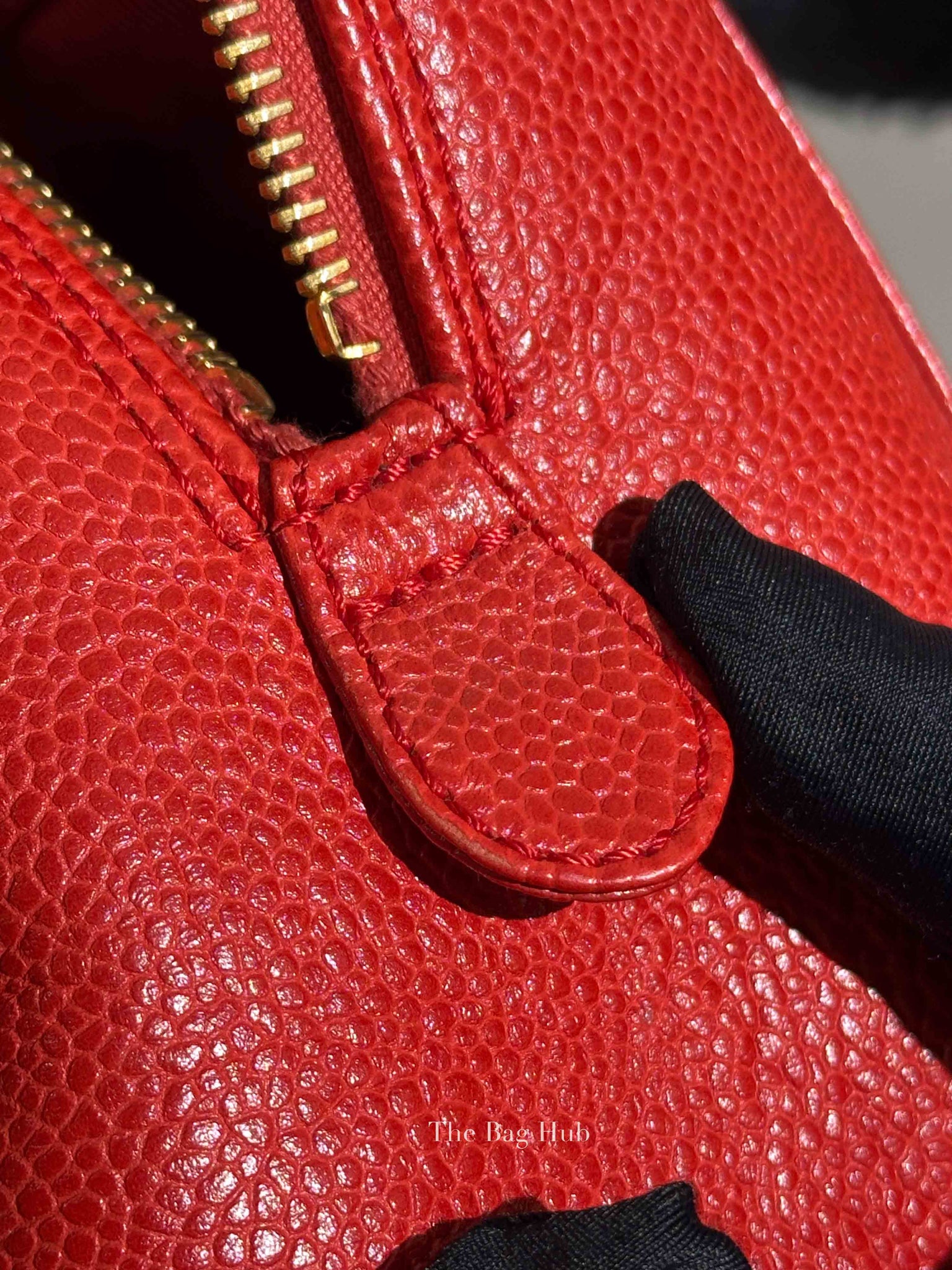 Chanel Red Leather CC Timeless Dome Shoulder Bag GHW