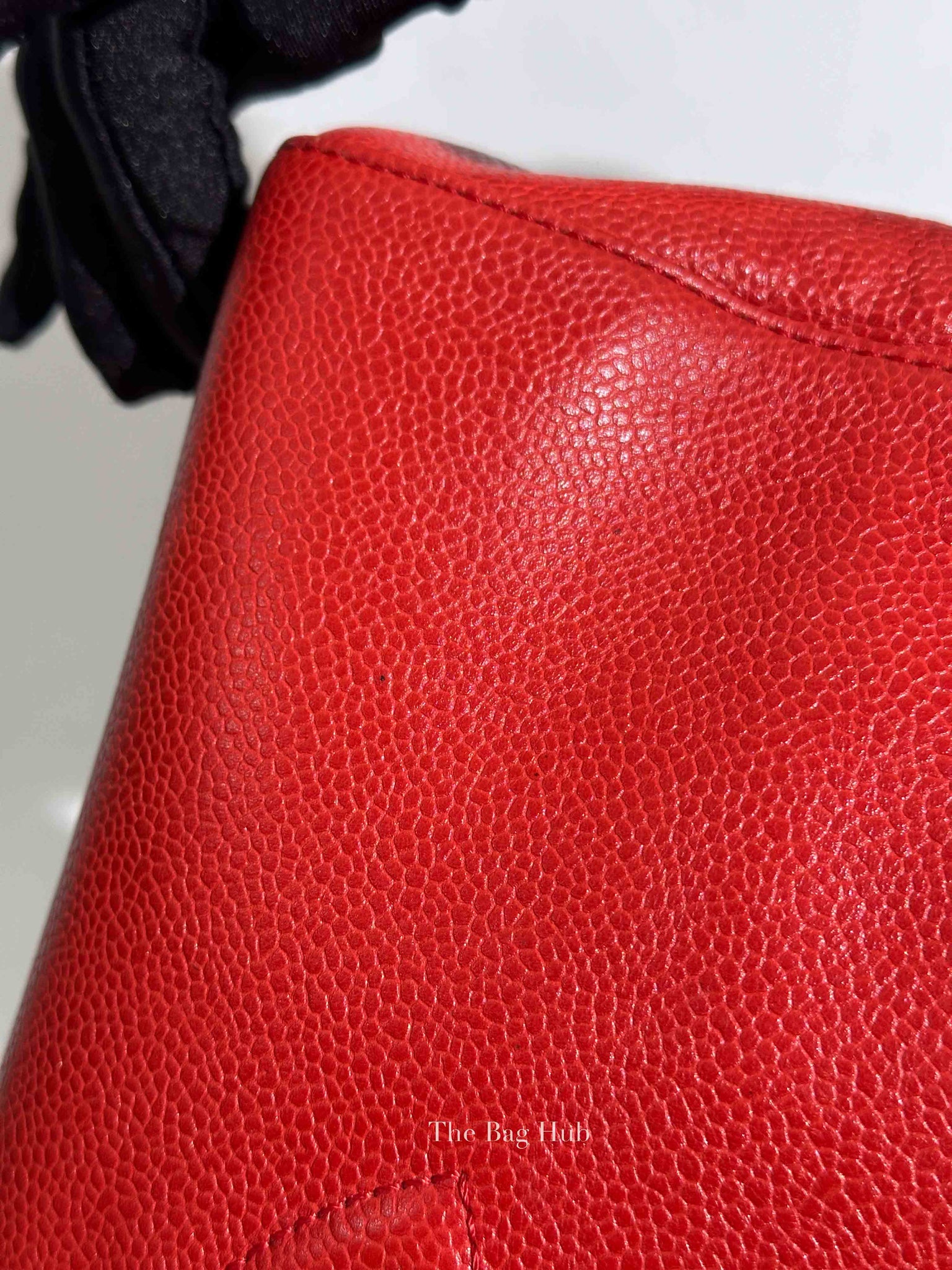 Chanel Red Leather CC Timeless Dome Shoulder Bag GHW