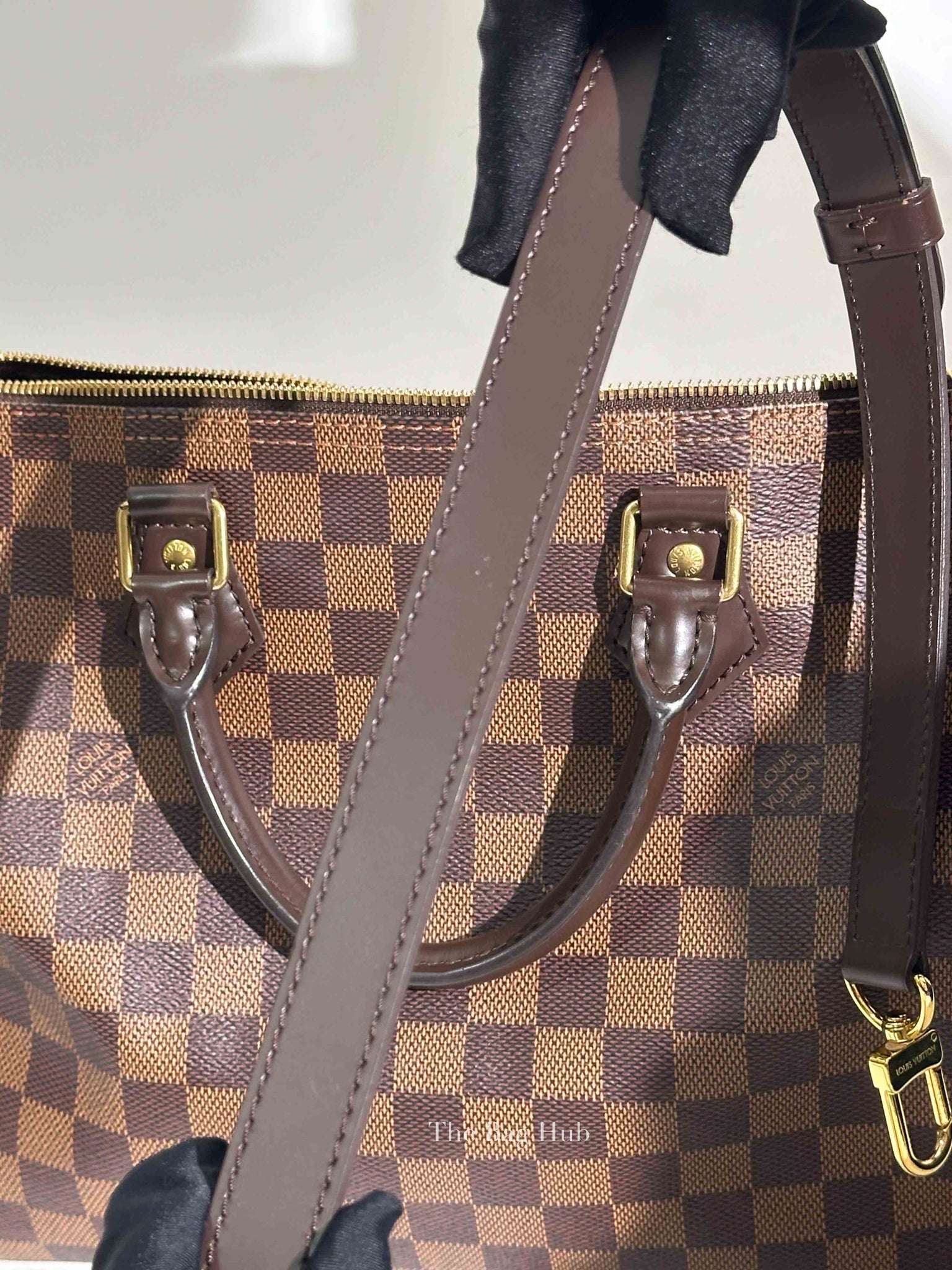 Louis Vuitton Damier Ebene Canvas Speedy Bandouliere 30 Handbag