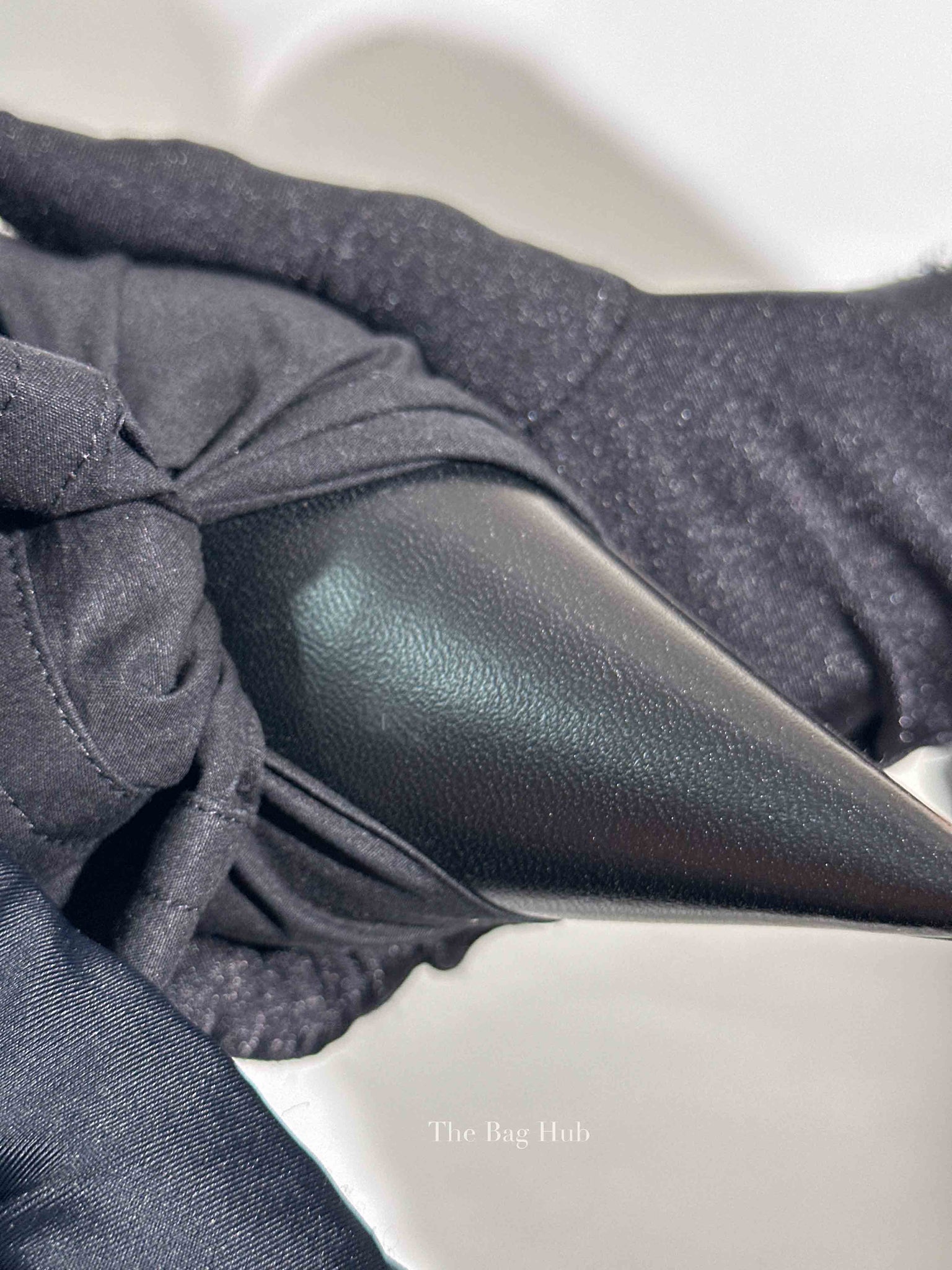 Balenciaga Black Soft Nappa Lambskin and Cotton Poplin Knife Chemise 40mm Slingback Size 36.5
