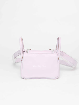 Hermes Mauve Pale Swift Leather Mini Lindy Bag PHW