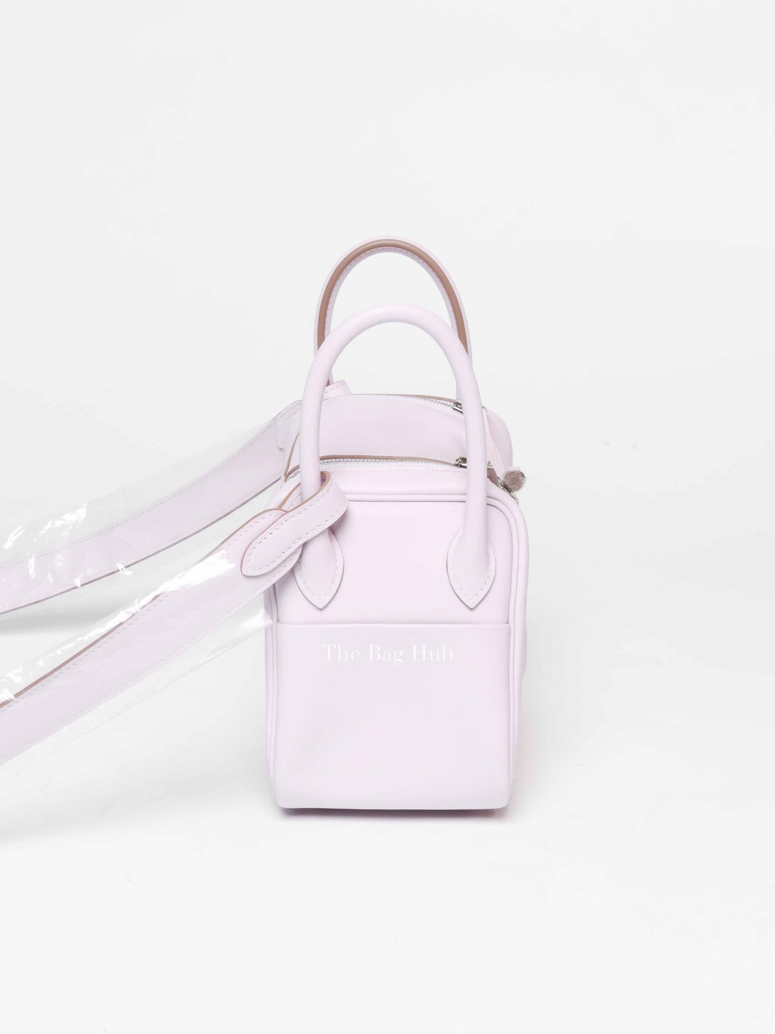 Hermes Mauve Pale Swift Leather Mini Lindy Bag PHW