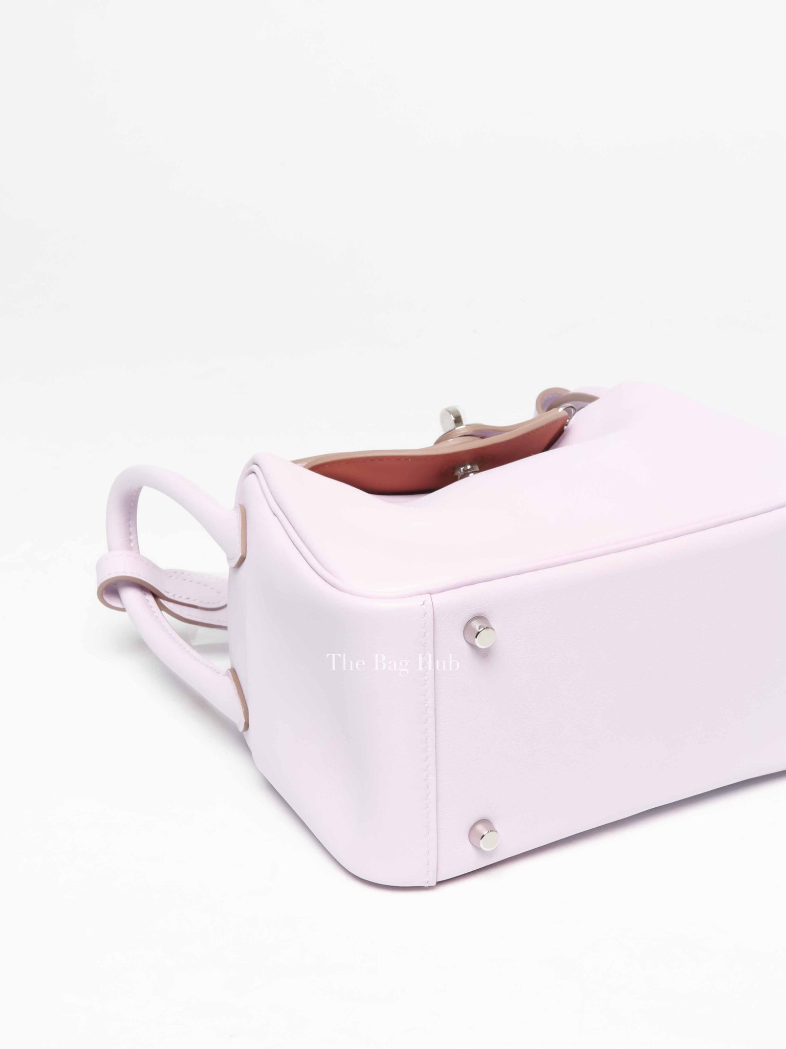 Hermes Mauve Pale Swift Leather Mini Lindy Bag PHW