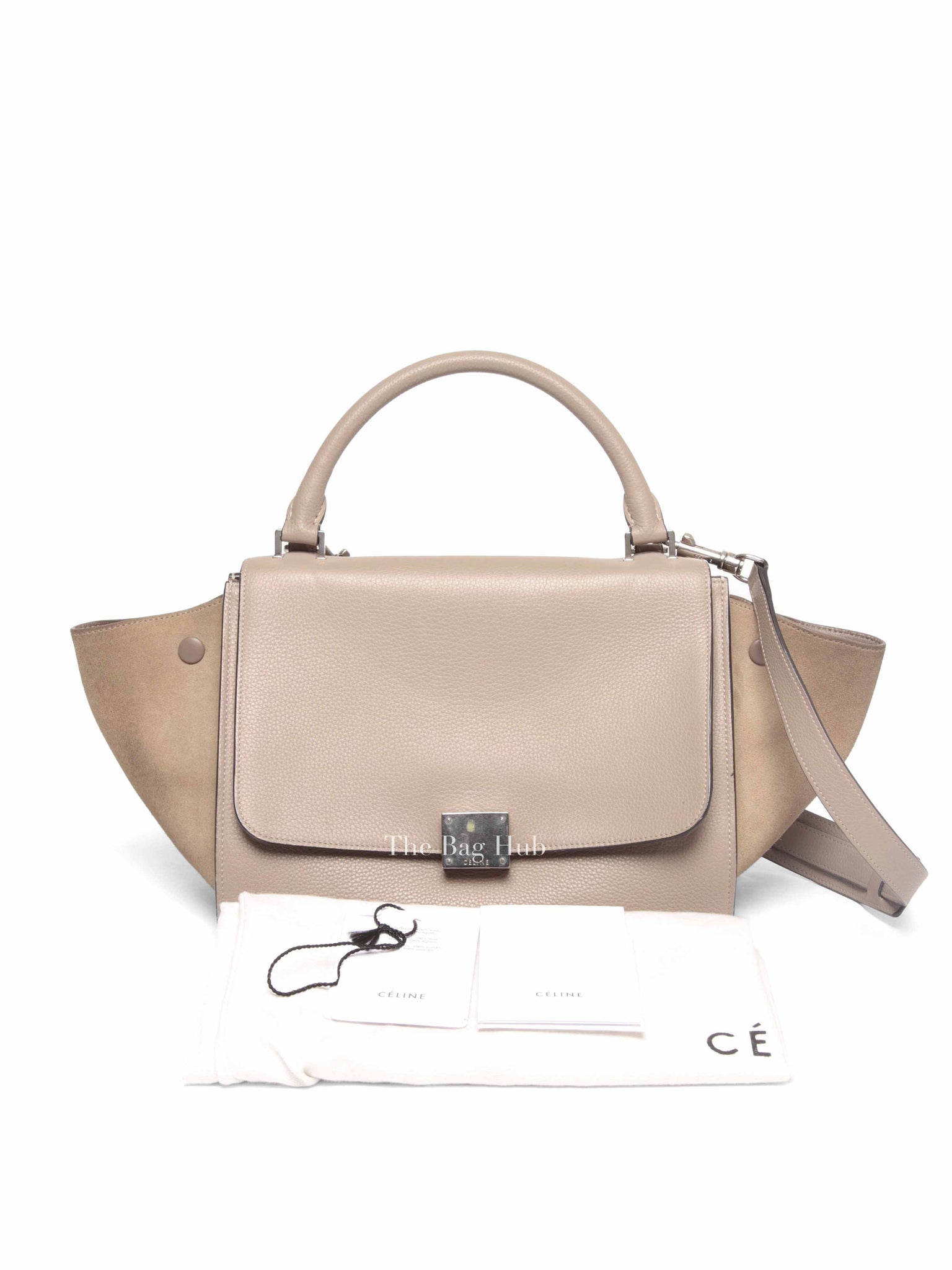 Celine Beige Suede/Leather Trapeze Small Bag