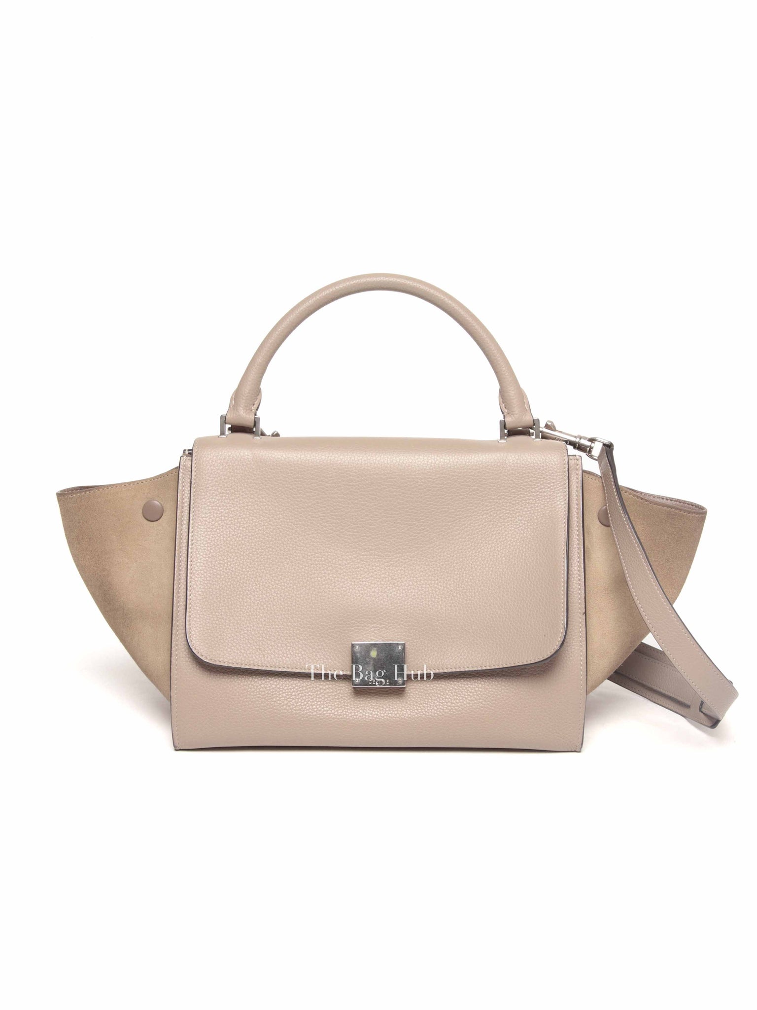 Celine Beige Suede/Leather Trapeze Small Bag