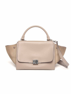 Celine Beige Suede/Leather Trapeze Small Bag