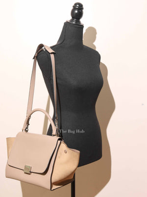 Celine Beige Suede/Leather Trapeze Small Bag