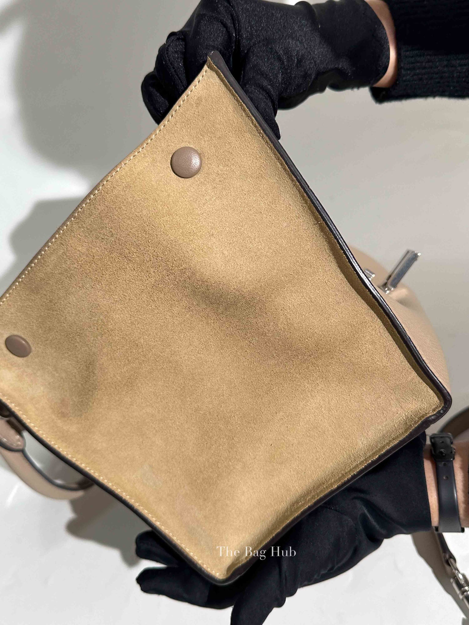 Celine Beige Suede/Leather Trapeze Small Bag