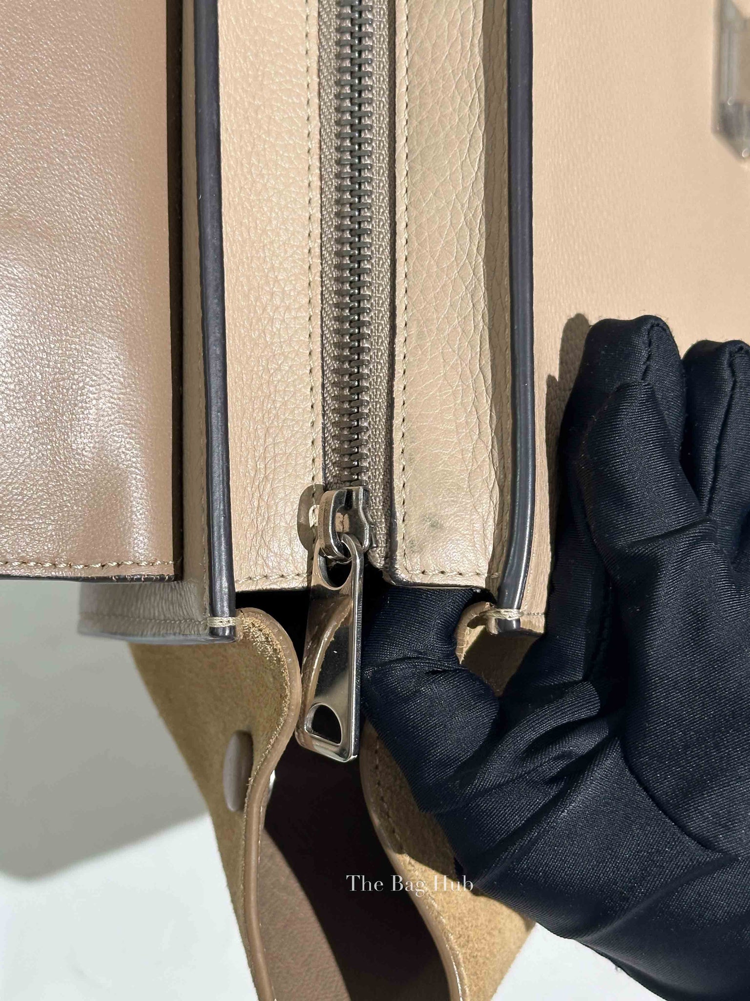 Celine Beige Suede/Leather Trapeze Small Bag
