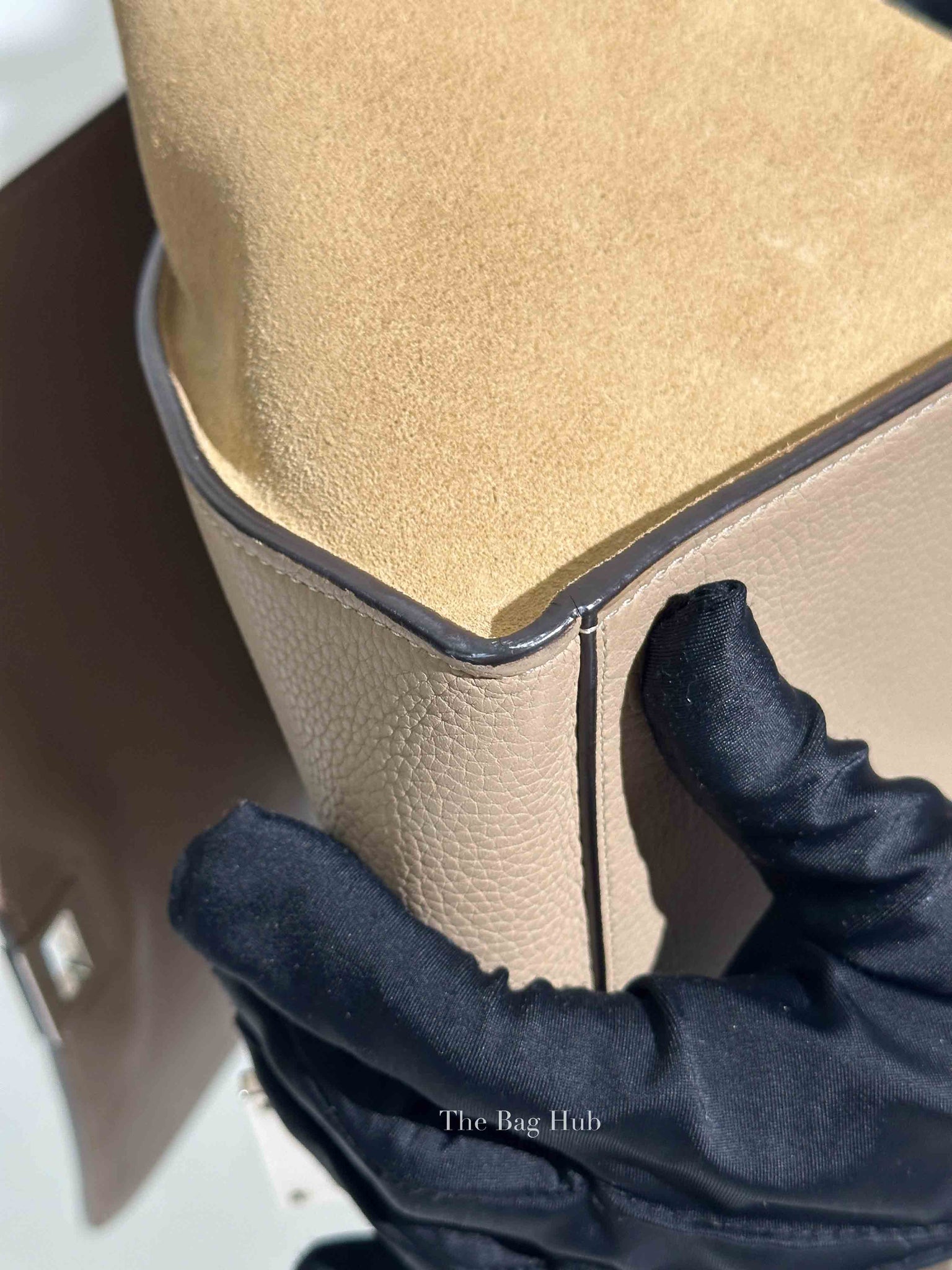 Celine Beige Suede/Leather Trapeze Small Bag