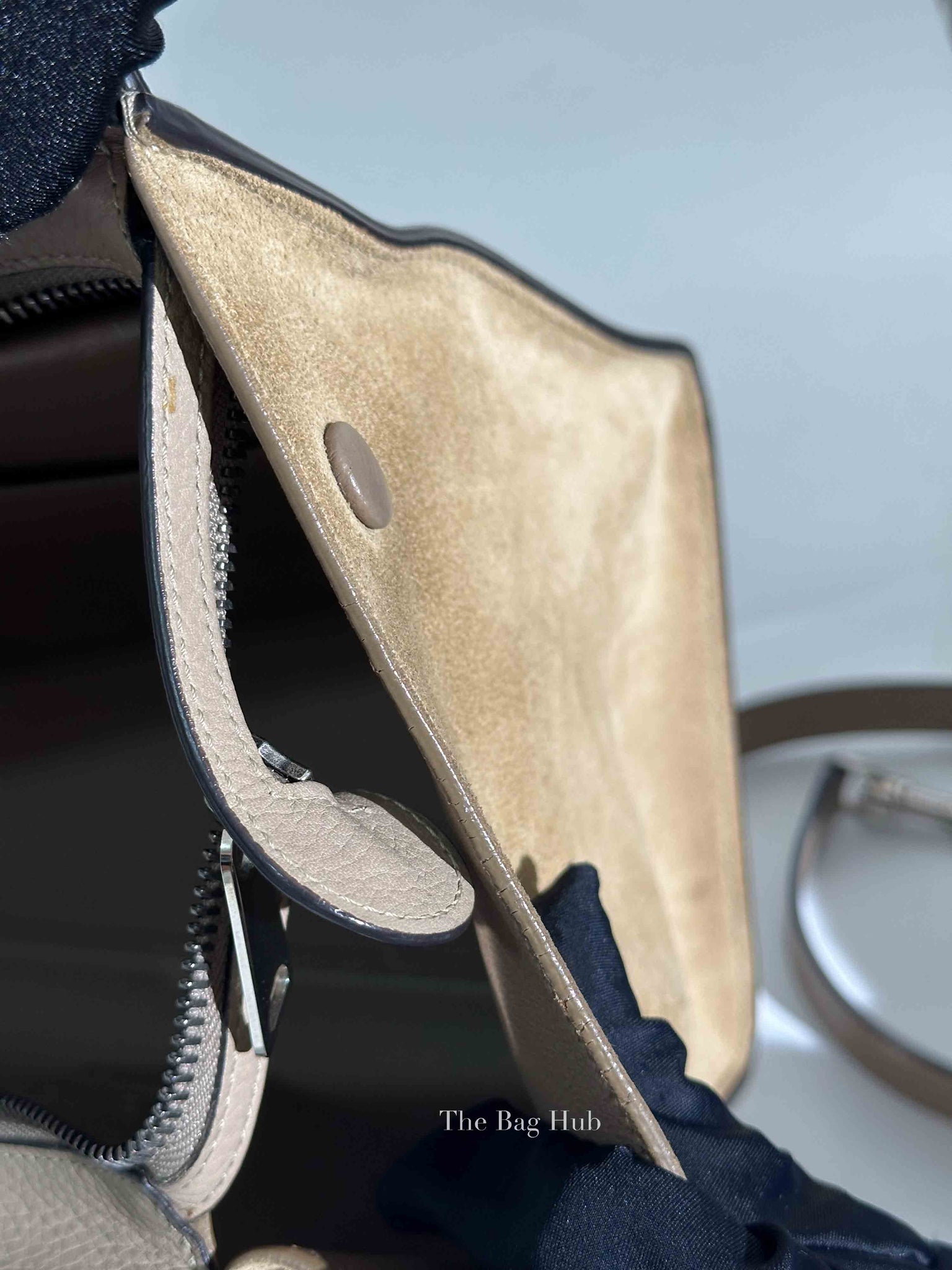 Celine Beige Suede/Leather Trapeze Small Bag