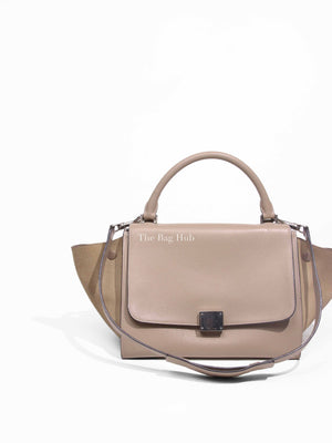 Celine Beige Suede/Leather Trapeze Small Bag