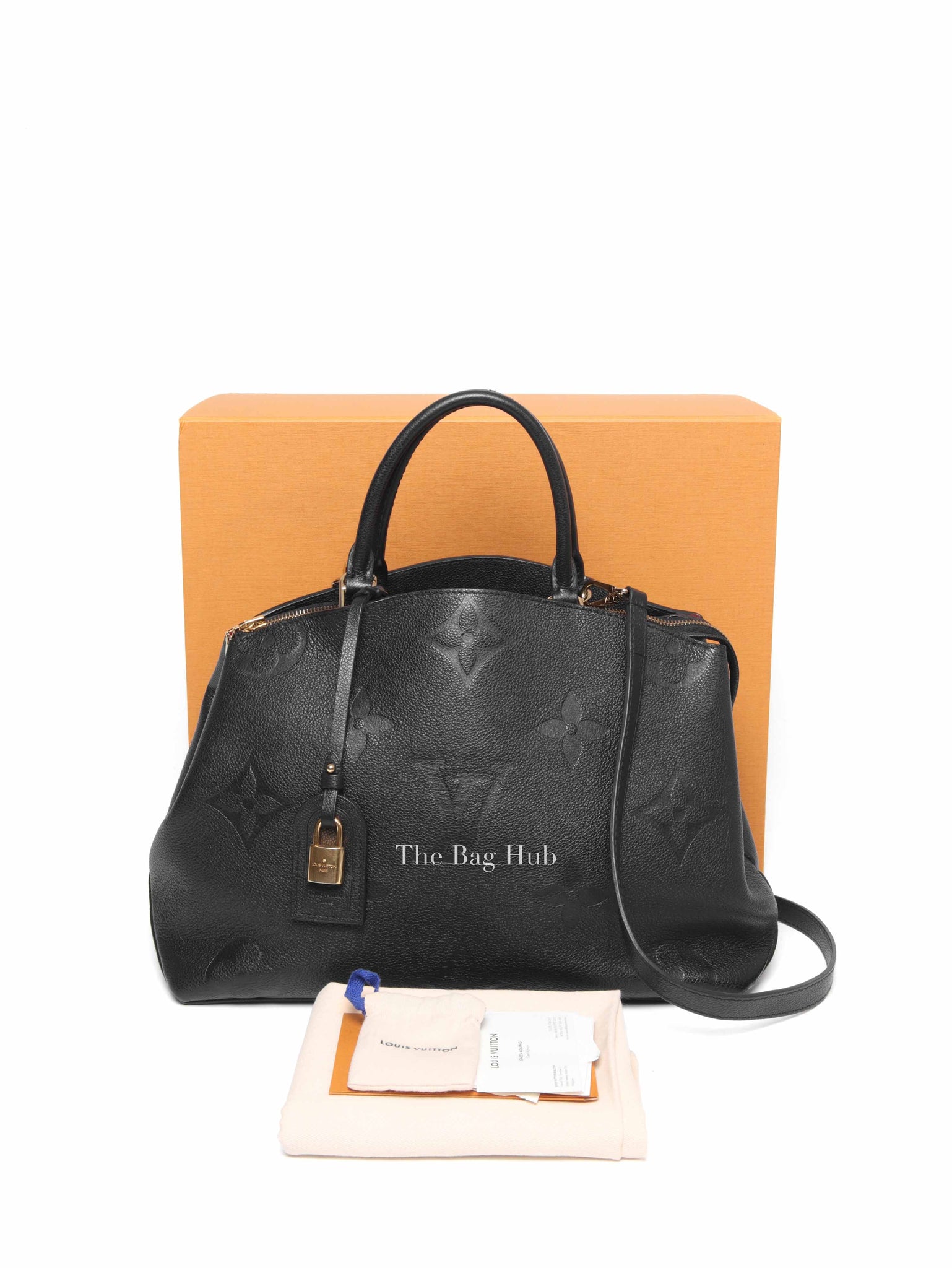 Louis Vuitton Black Leather Monogram Empreinte Grand Palais MM Bag