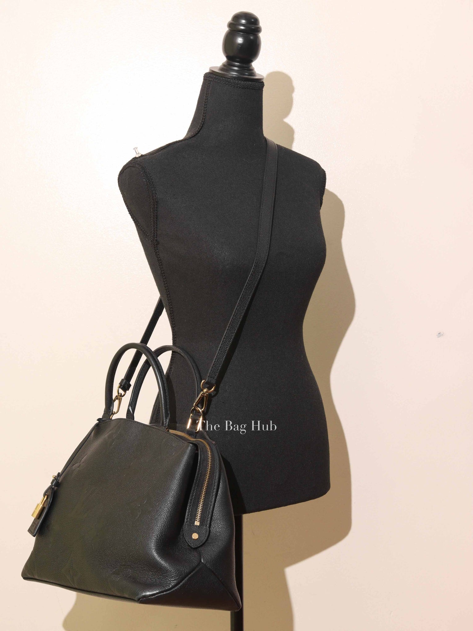 Louis Vuitton Black Leather Monogram Empreinte Grand Palais MM Bag
