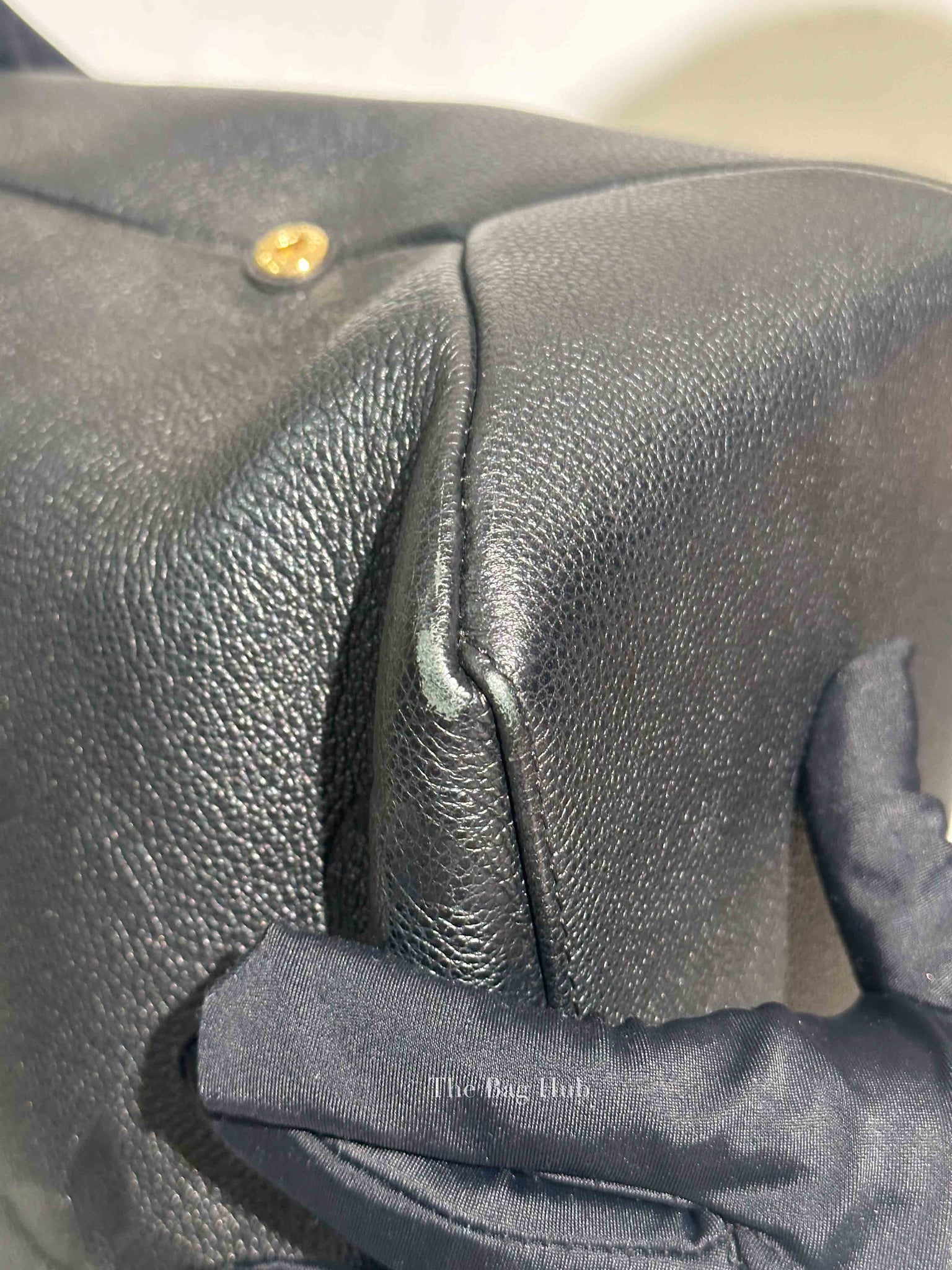 Louis Vuitton Black Leather Monogram Empreinte Grand Palais MM Bag