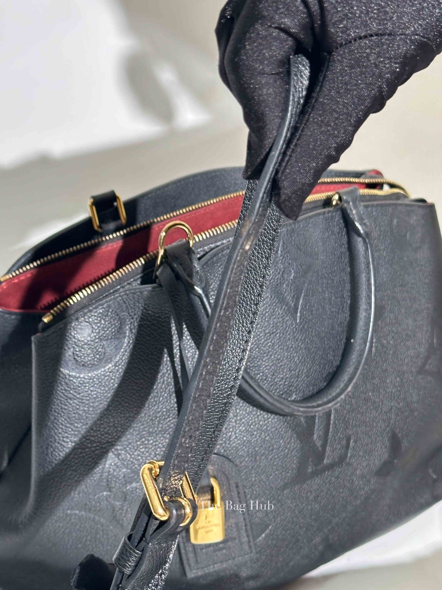 Louis Vuitton Black Leather Monogram Empreinte Grand Palais MM Bag