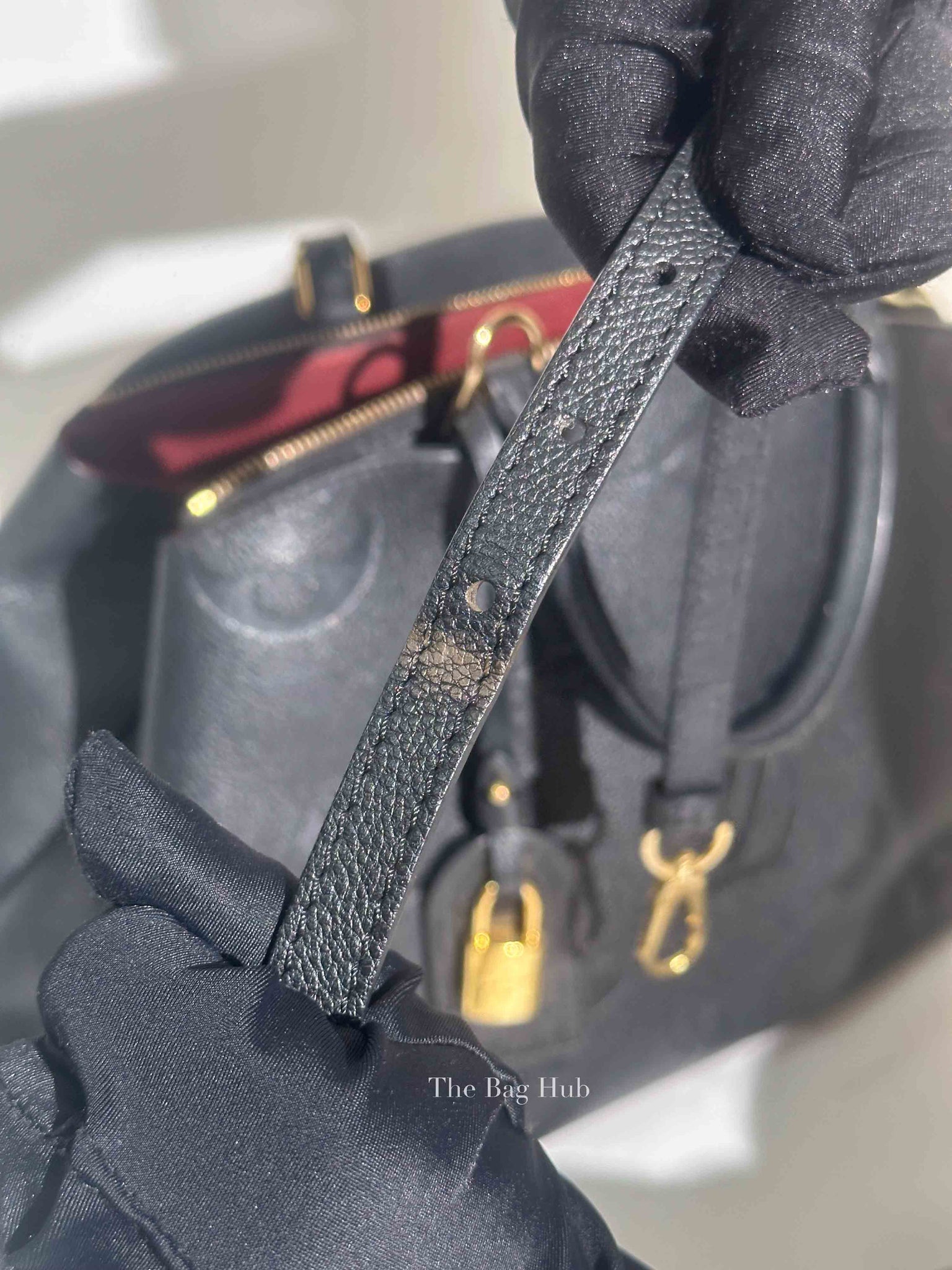 Louis Vuitton Black Leather Monogram Empreinte Grand Palais MM Bag