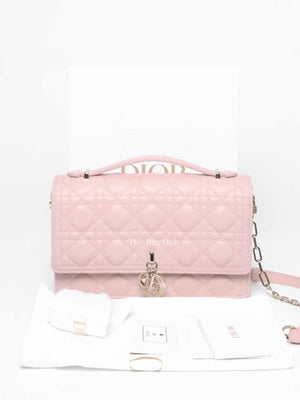 Dior Powder Pink Cannage Leather My Dior Top Handle Bag