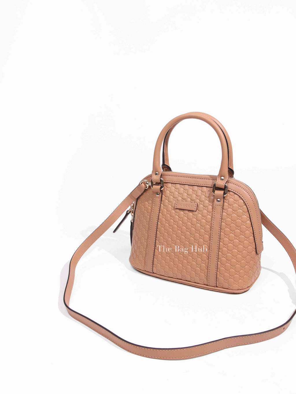 Gucci Camelia Leather Microguccissima Mini Dome Satchel Bag