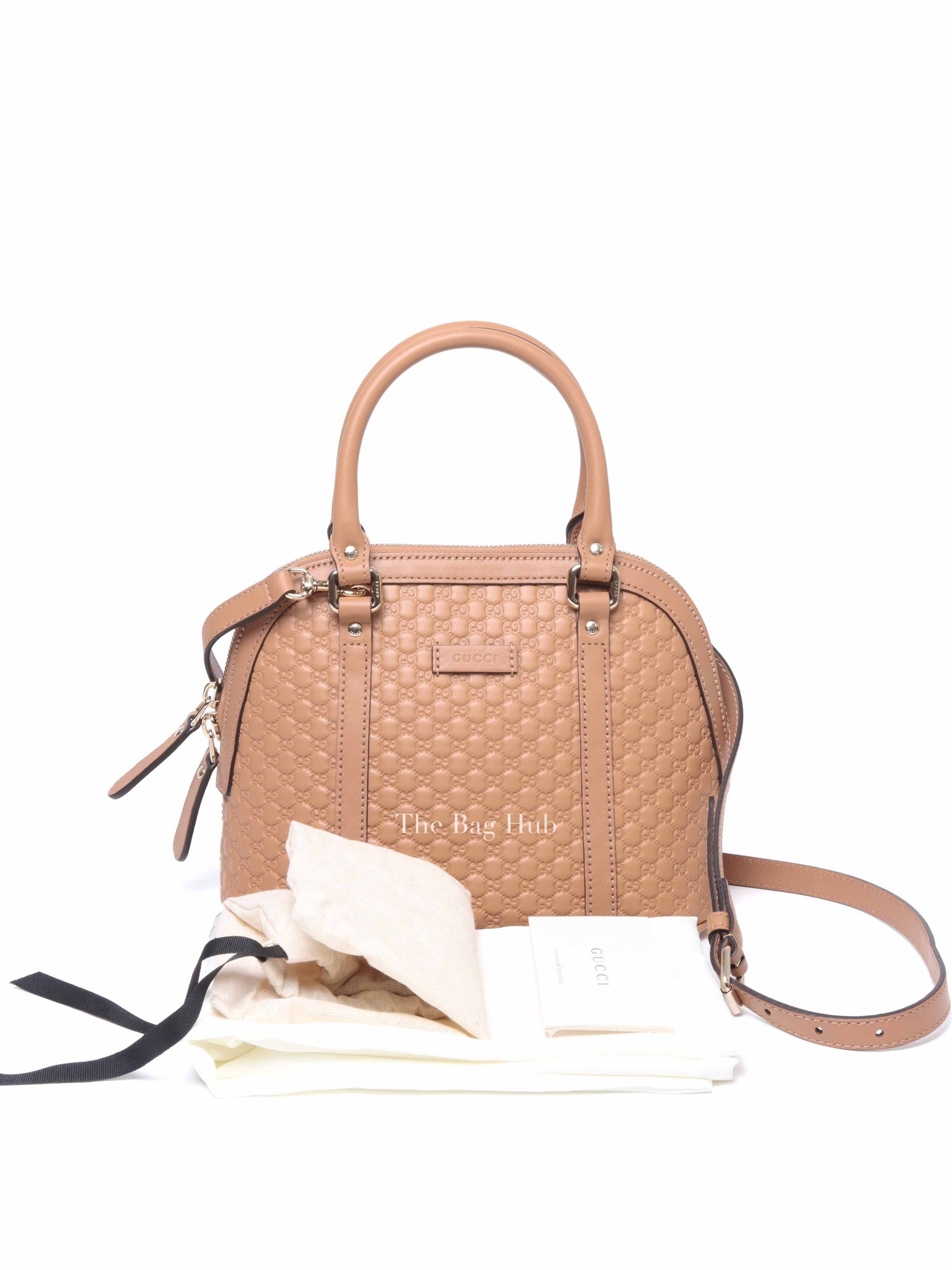 Gucci Camelia Leather Microguccissima Mini Dome Satchel Bag