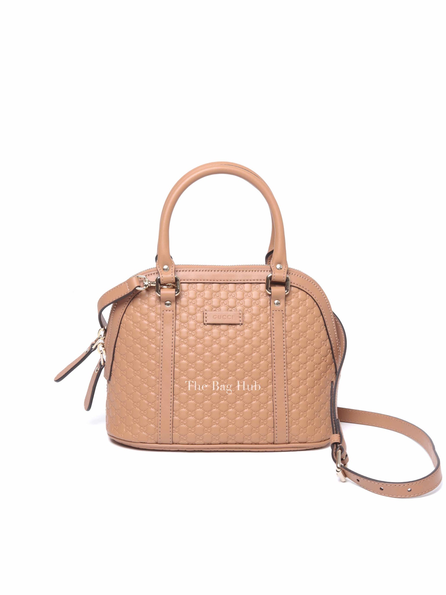 Gucci Camelia Leather Microguccissima Mini Dome Satchel Bag