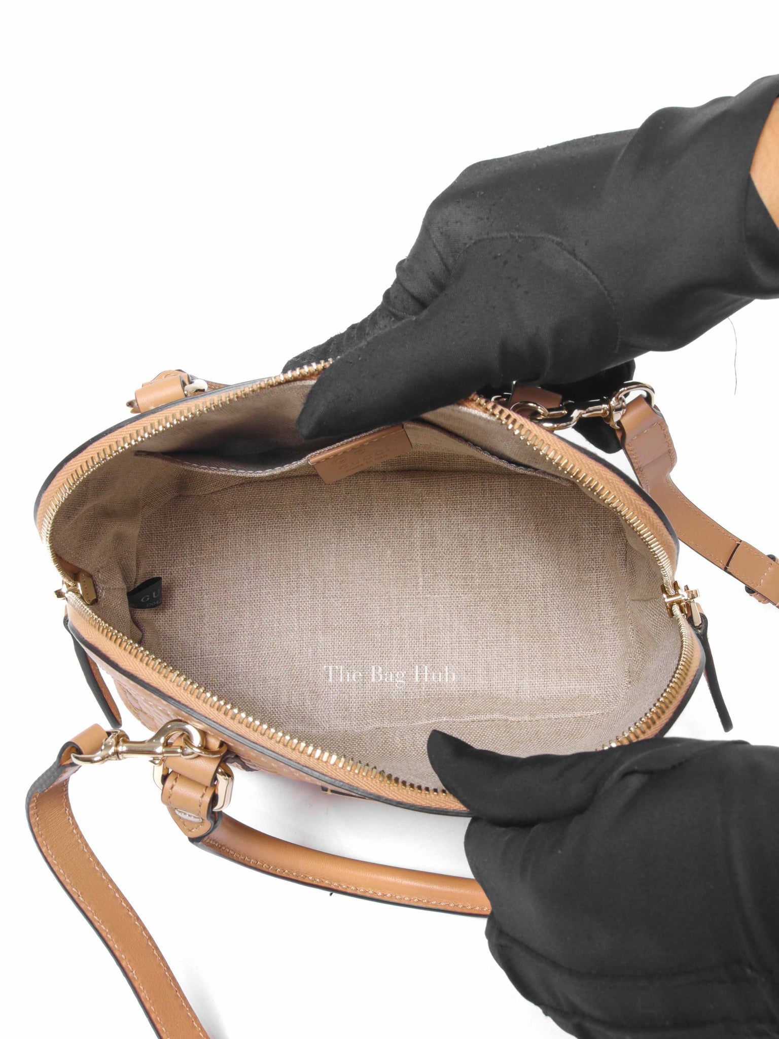 Gucci Camelia Leather Microguccissima Mini Dome Satchel Bag