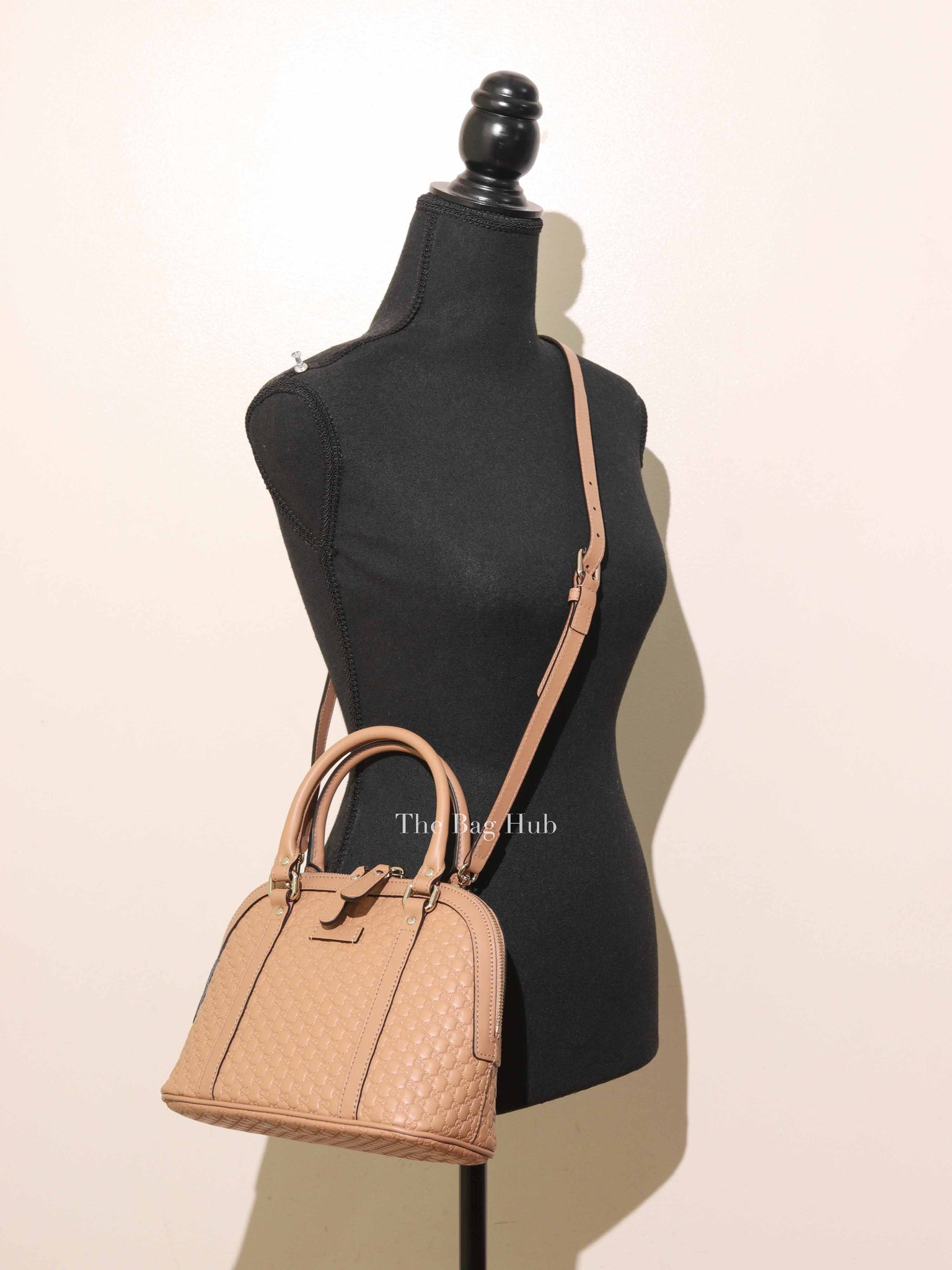 Gucci Camelia Leather Microguccissima Mini Dome Satchel Bag